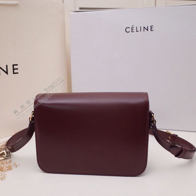 Celine女包 賽琳19年LOGO新顏色 升級版經典box包 凱門迴旋扣 Celine單肩斜挎女包  slyd2145